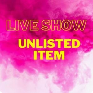Please Follow & like my listing to be notified when I go live